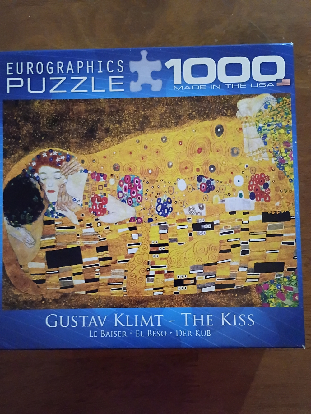Eurographics 1000-Piece Puzzle - Gustav Klimt "The Kiss" - Gold/Yellow